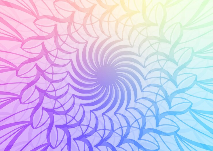 Vector pastel cute beautiful mandala flower line background