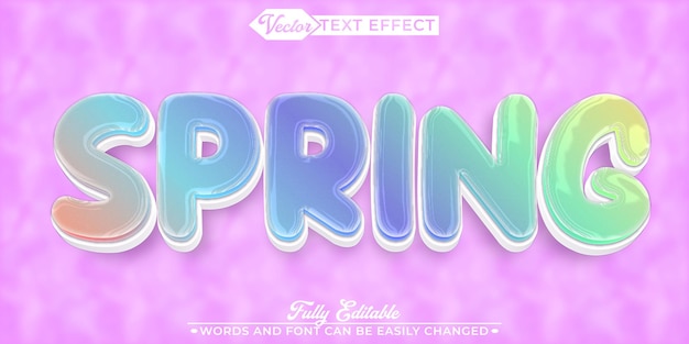 pastel pink spring vector fully editable smart object text effect