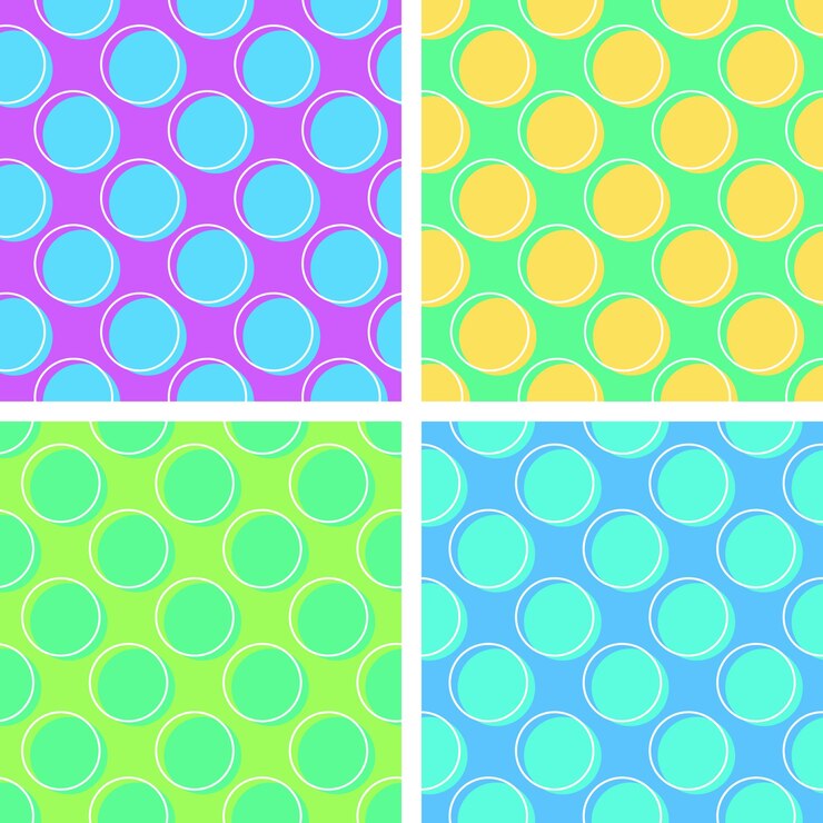 pattern flat line candy circles