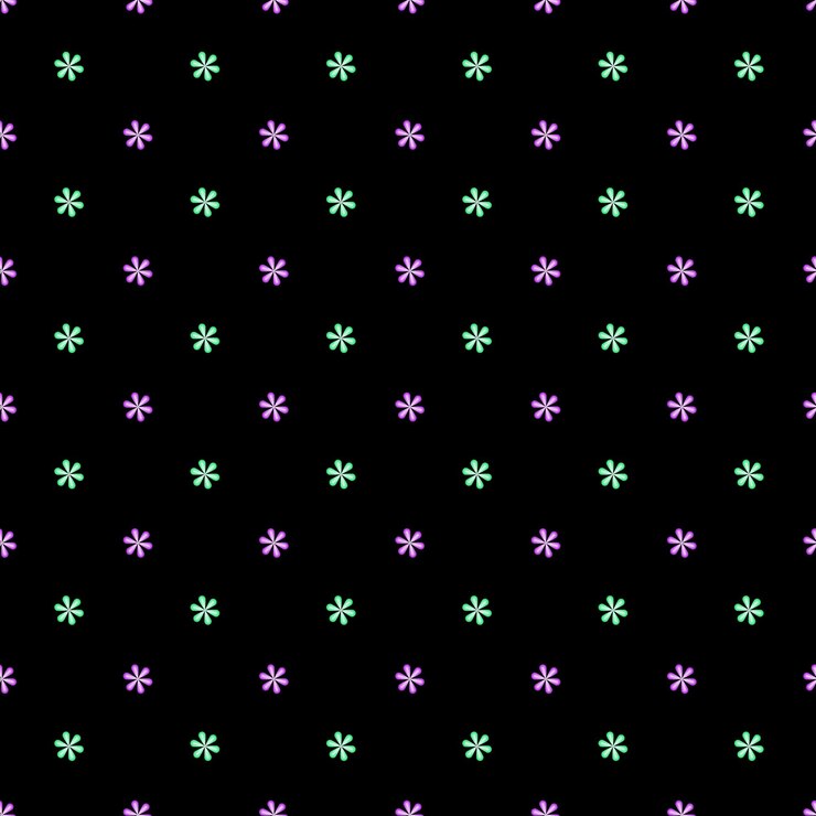 pattern neon flowers