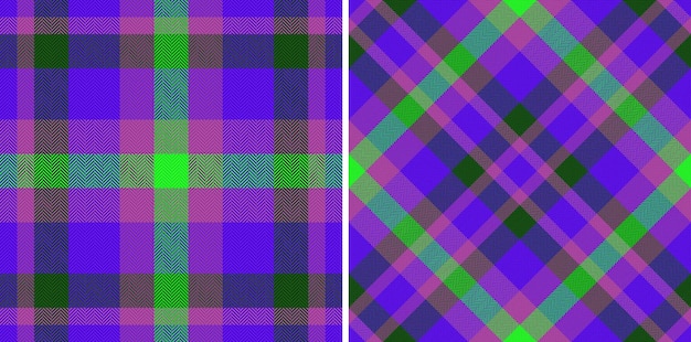 Pattern seamless background Vector fabric plaid Textile texture tartan check
