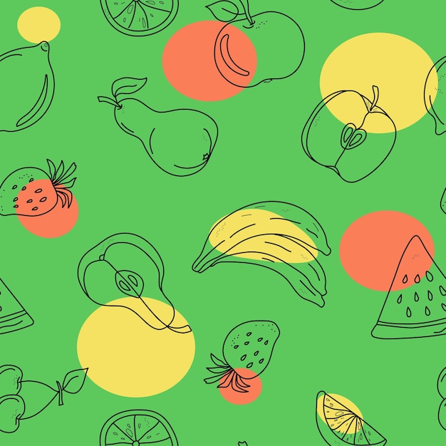 Pattern vector fruits2