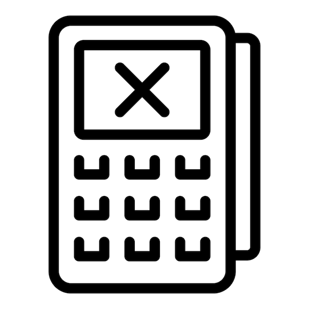 payment terminal showing error message digital payment icon