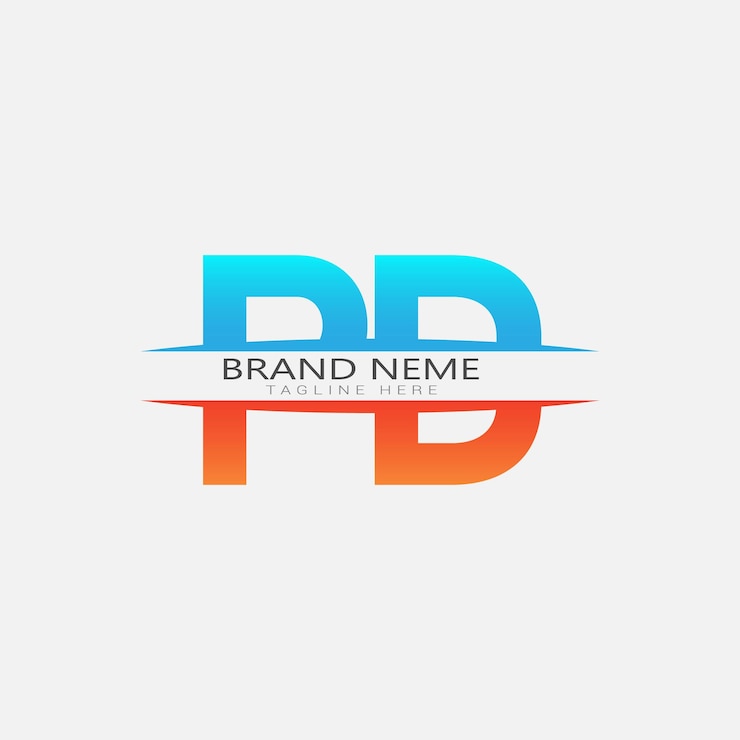 Vector pd creative modern letter logo simple design