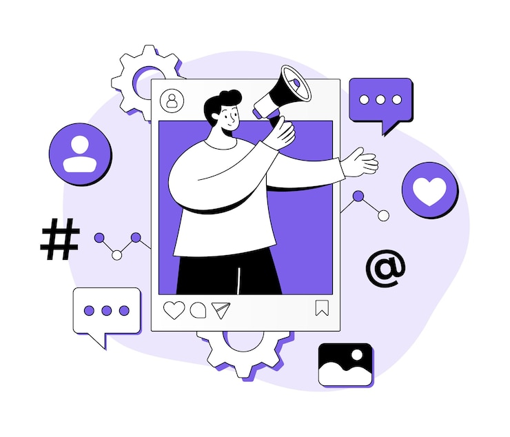 Vector pemasaran media sosial
