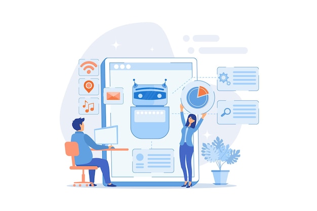 Pemrogram dan chatbot memproses bahasa alami. Pemrosesan bahasa alami,
