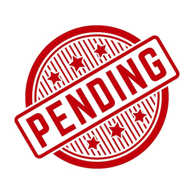 pending rubber stamp design art illustration