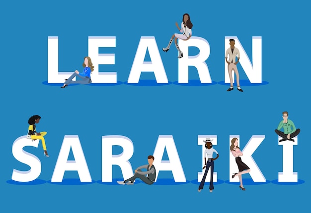 people on learn saraiki for web mobile app presentations