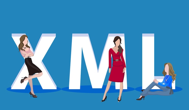 Vector people on xml for web mobile app presentations