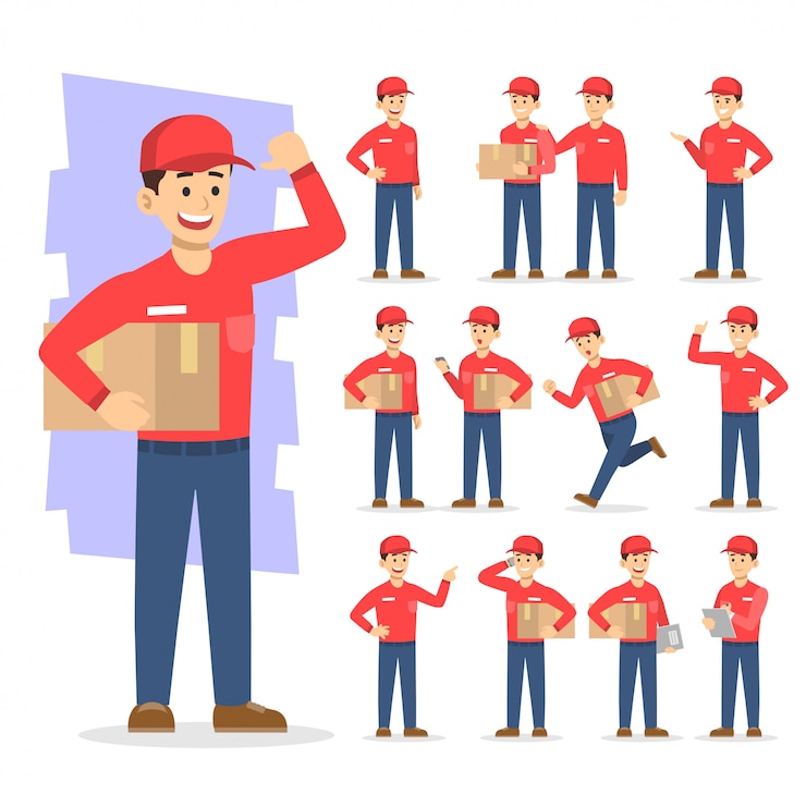 Vector people working vector icon illustration character 