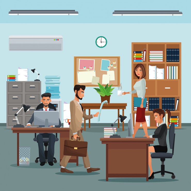 Vector people workplace 