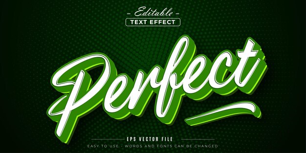 Perfect 3d text effect editable style