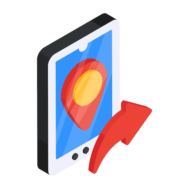 Perfect design icon of mobile location