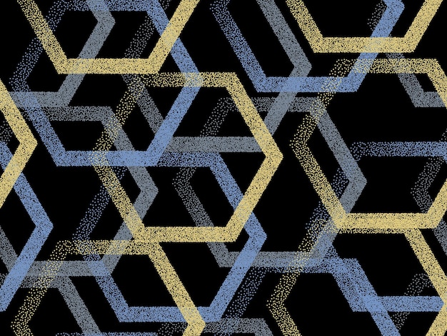 perforated hexagon geometric seamless vector pattern gradient d