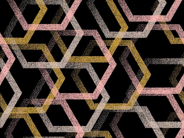 perforated hexagon geometric seamless vector pattern gradient d