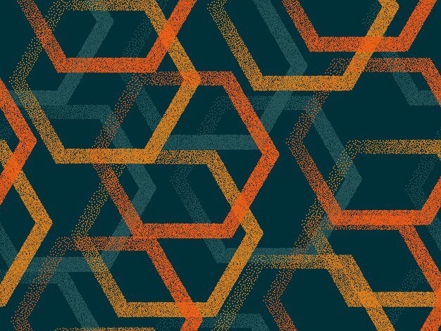 perforated hexagon geometric seamless vector pattern gradient d