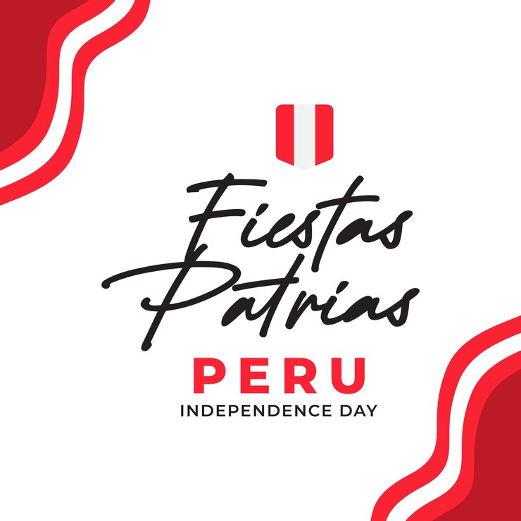 Peru waving flag banner design template Design for national day celebrations