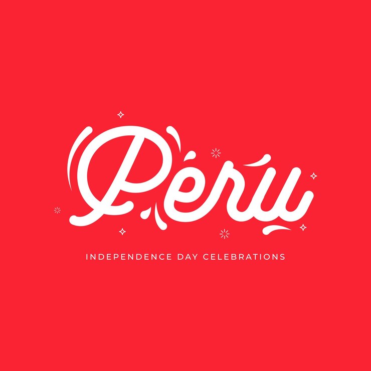 Peru waving flag banner design template Design for national day celebrations
