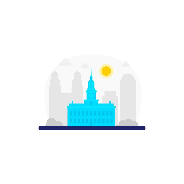 Philadelphia building Flat Icon