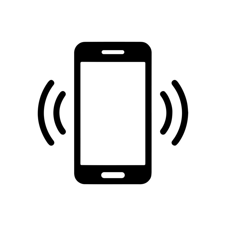 Phone ringing or vibrating icon vector