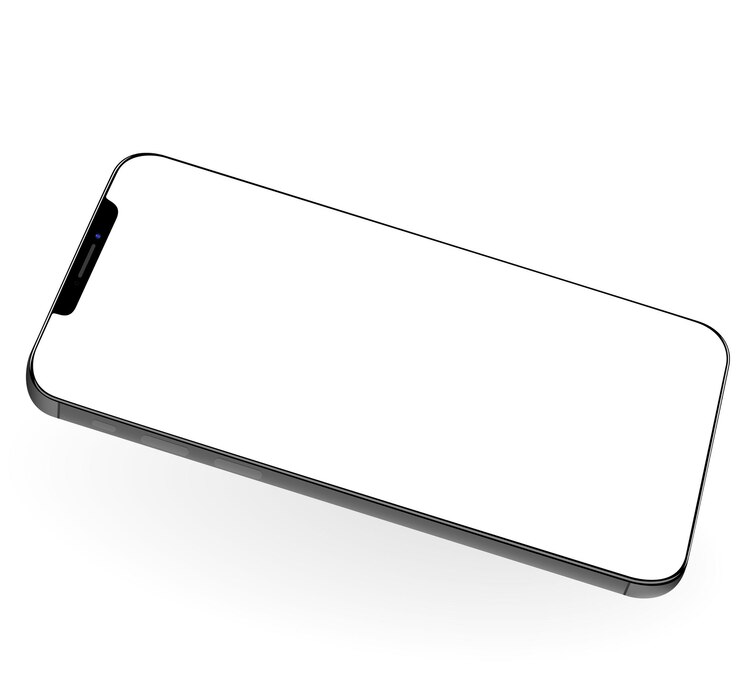Vector phone template  with perspective view