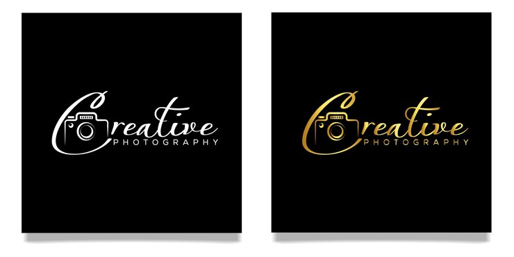 Vector photography studio logo template photographer photo company brand branding corporate identity