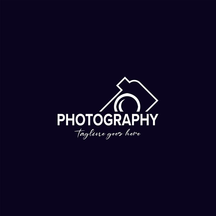 Photography Typography Signature Logo Vector