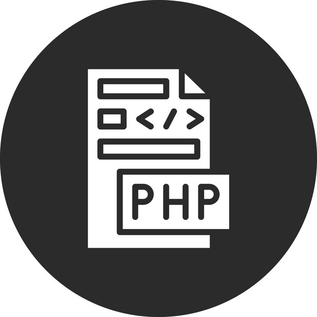 PHP File vector icon illustration of Coding and Development iconset