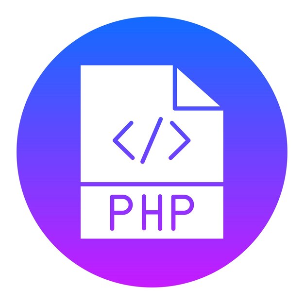 PHP File Vector Illustration