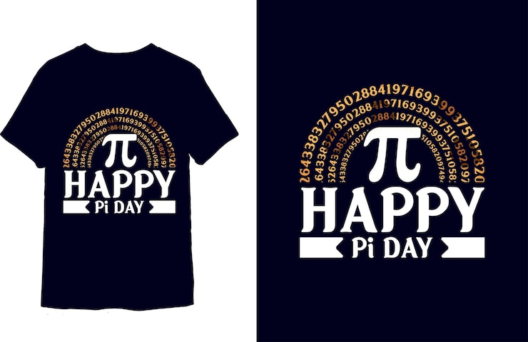 Vector pi day tshirt design