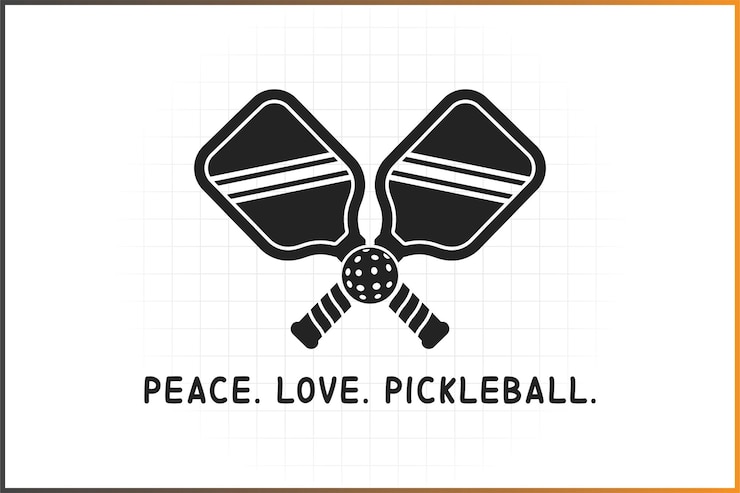 Vector pickleball tshirt design mug sticker for print and digital use peace love pickleball
