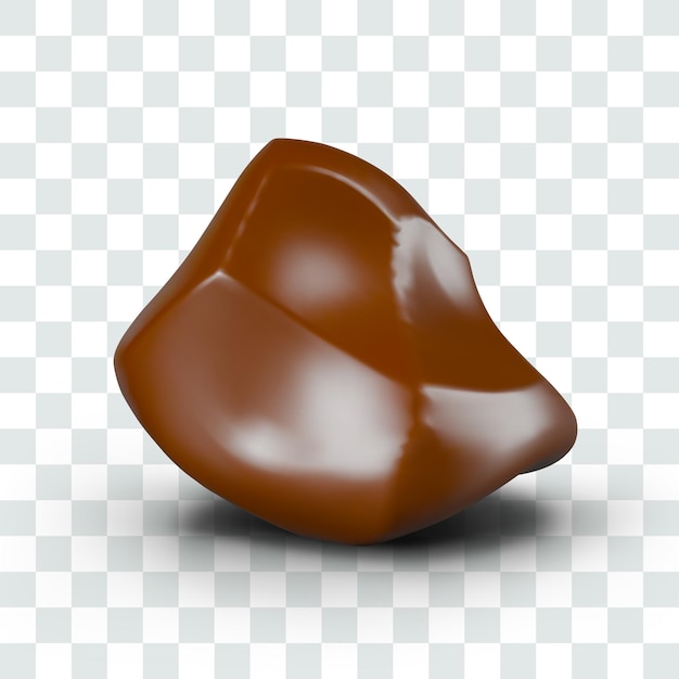 Piece of chocolate butter spread Congealed chocolate cream of abstract form