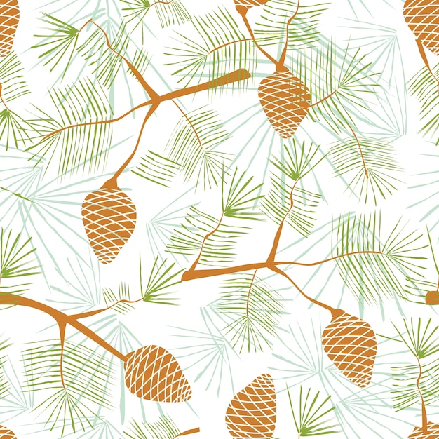 Pinecone seamless background pattern