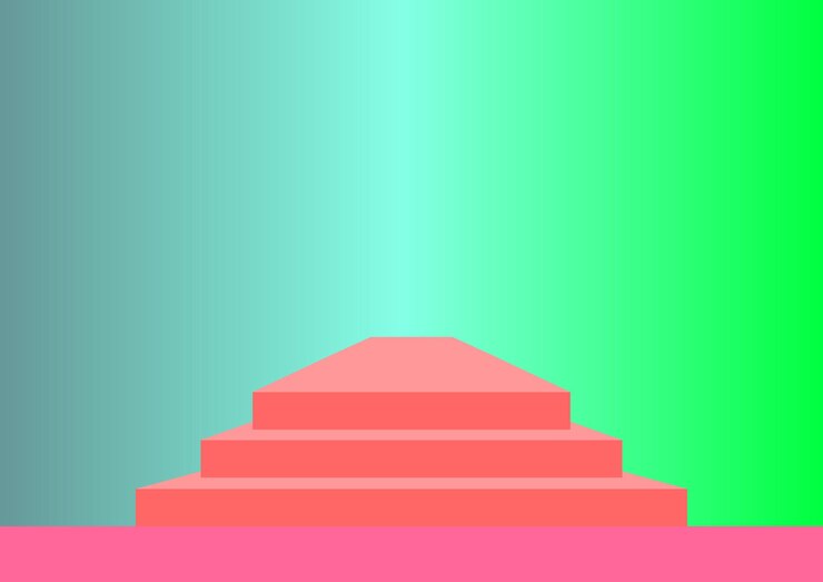 Pink 3D Steps Display
