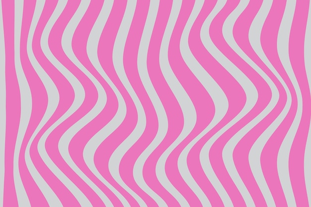 Pink and Grey Wavy Stripes