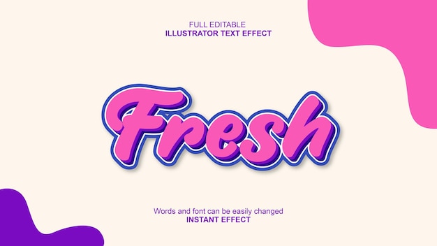Pink Fresh Style Text Effect