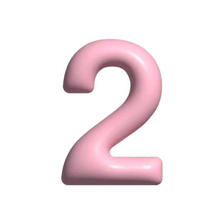 Vector pink numbers 2