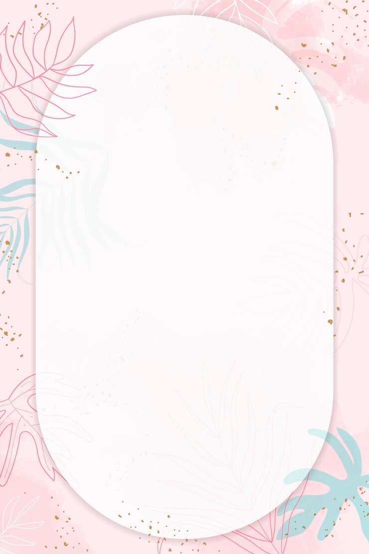 Vector pink oval watercolor frame vector