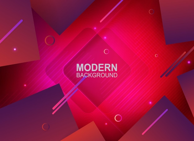 Pink saturated abstract design with a rhombuslike frame and purpletinted squares