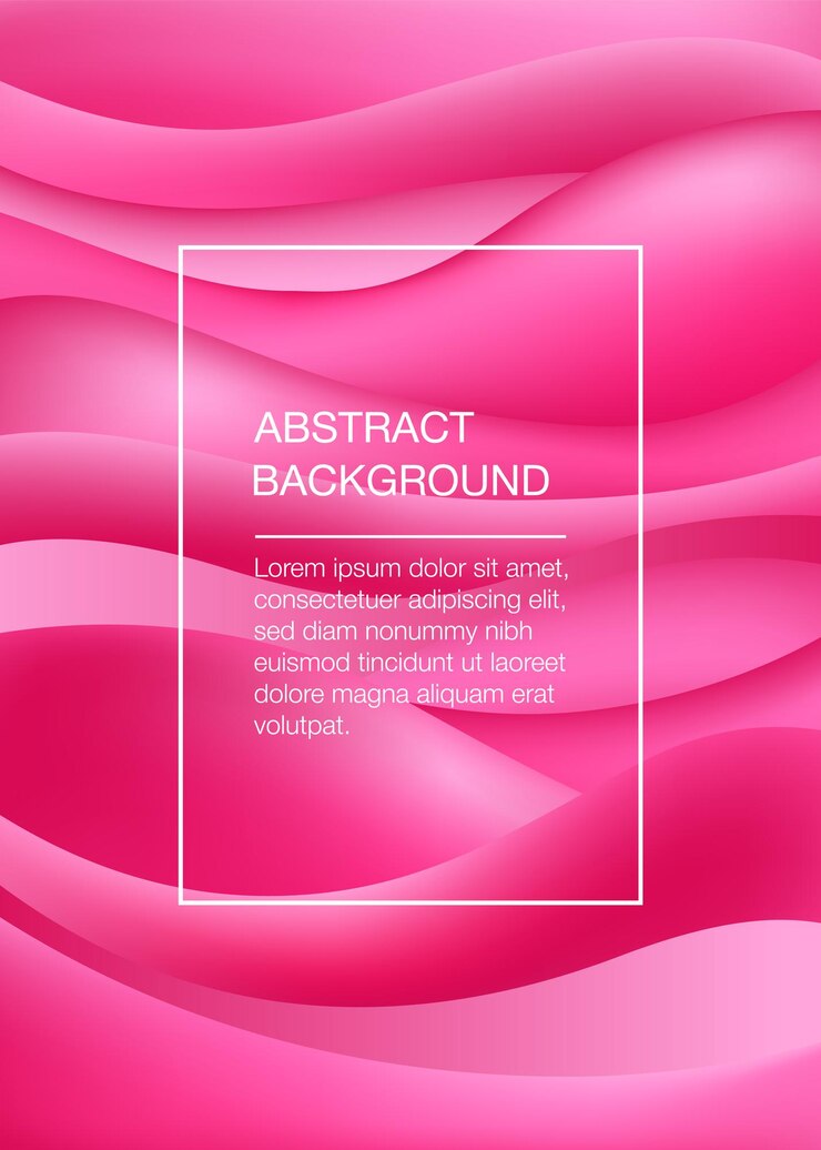 Pink soft abstract background with waves. Vector illustration