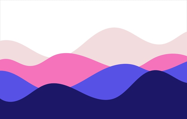 Pink To Purple Wavy Background