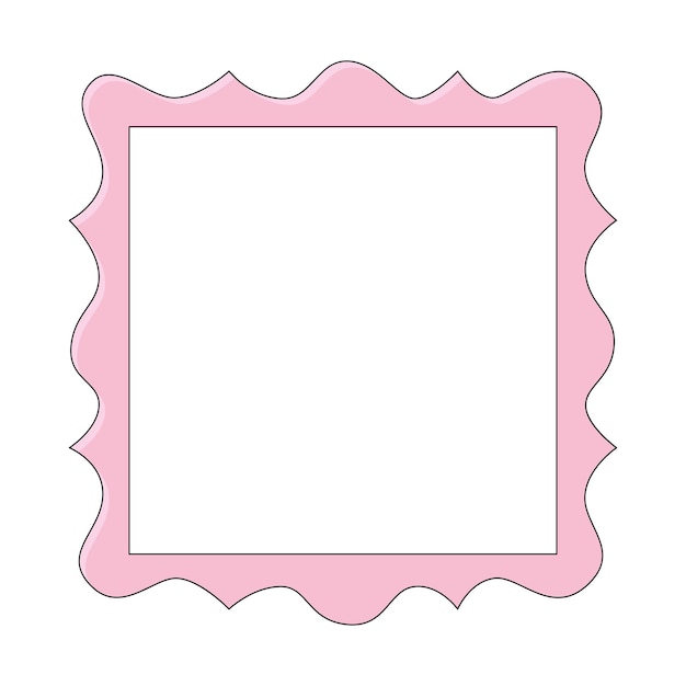 Pink vintage style square frame
