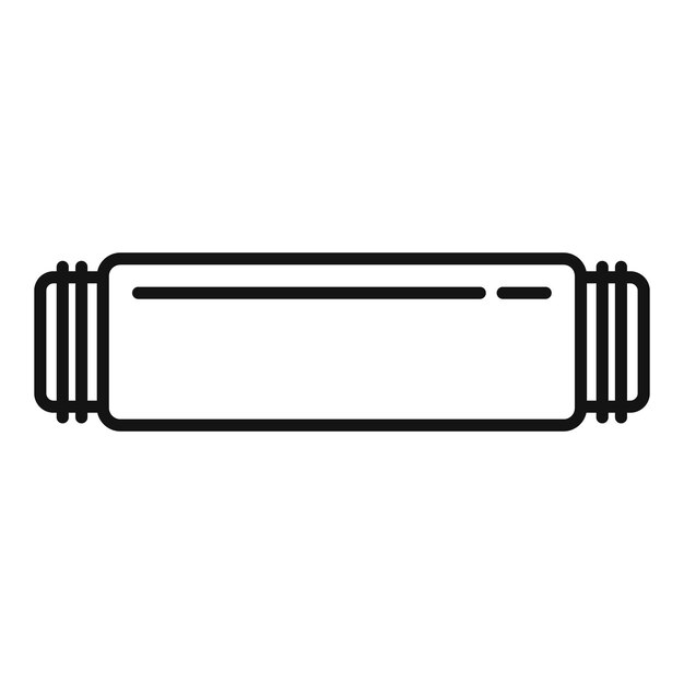 Pipe connect icon outline vector Metal tube Steel system