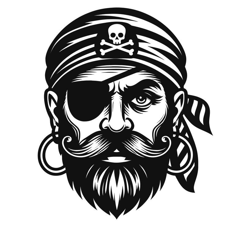 Vector pirate face