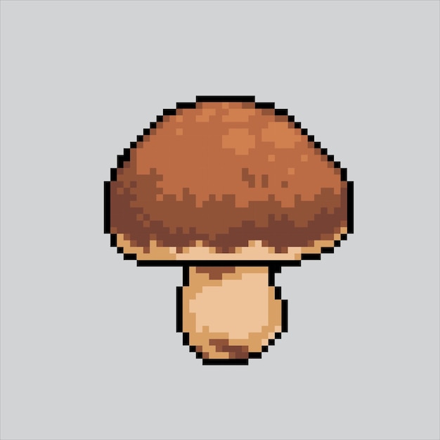 Pixel art illustration Mushroom Pixelated Mushroom Mushroom plant pixelated for the pixel art game