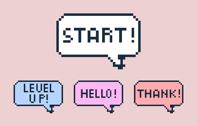 Pixel bubble text