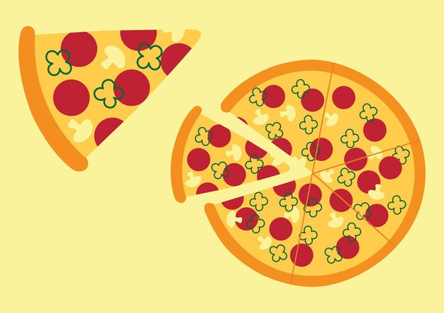 pizza slice cut
