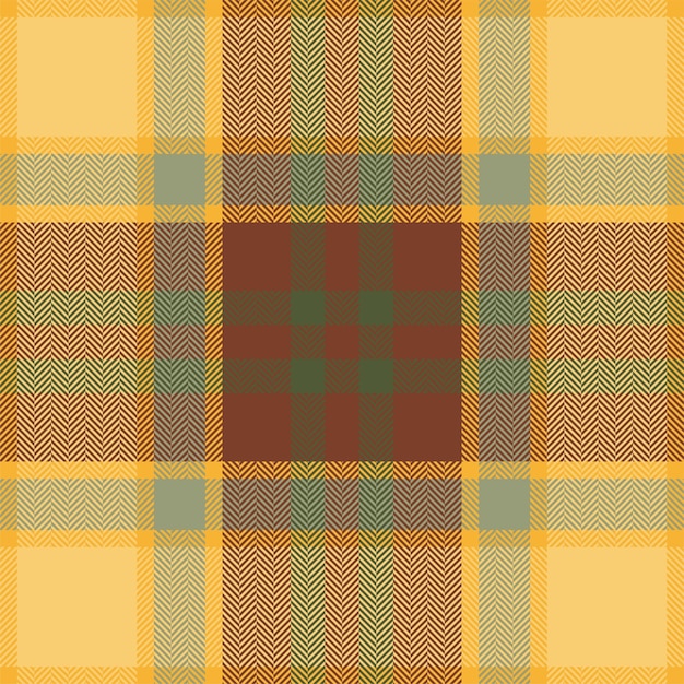plaid check pattern in orange and red colors seamless fabric texture tartan textile print