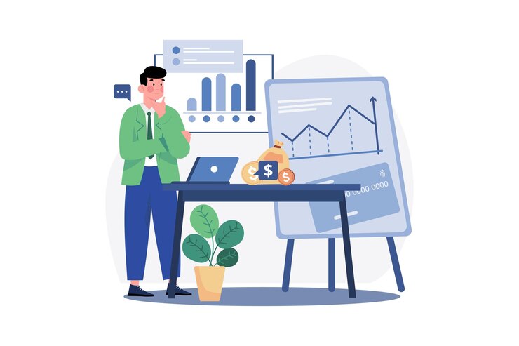 Vector planning budget illustration concept