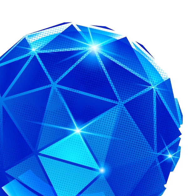 Plastic grain fond with colorful dimensional geometric object, sparkling synthetic dotted background.